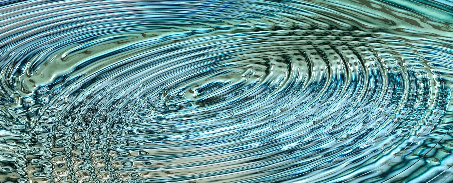 matérialisation de fréquences vibratoires par les vagues formées à la surface de l'eau.